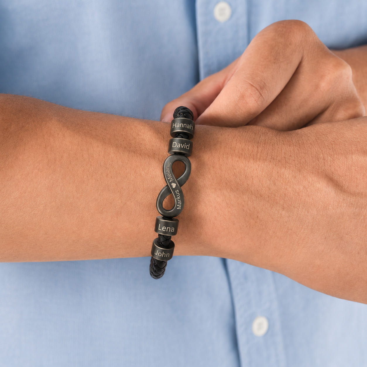 Infinity Name Bracelet - For the Man Who Holds Us Together
