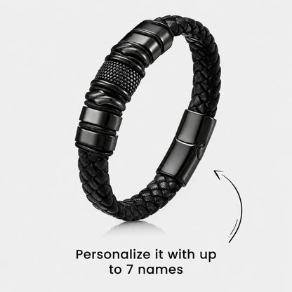 Men’s Bracelet with Personalized Name Beads