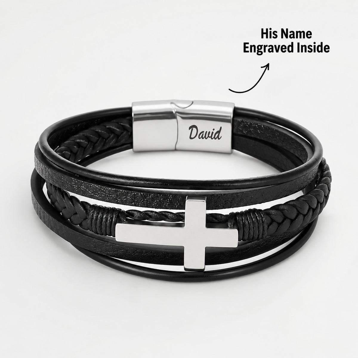 Grandson Guardian Cross Bracelet
