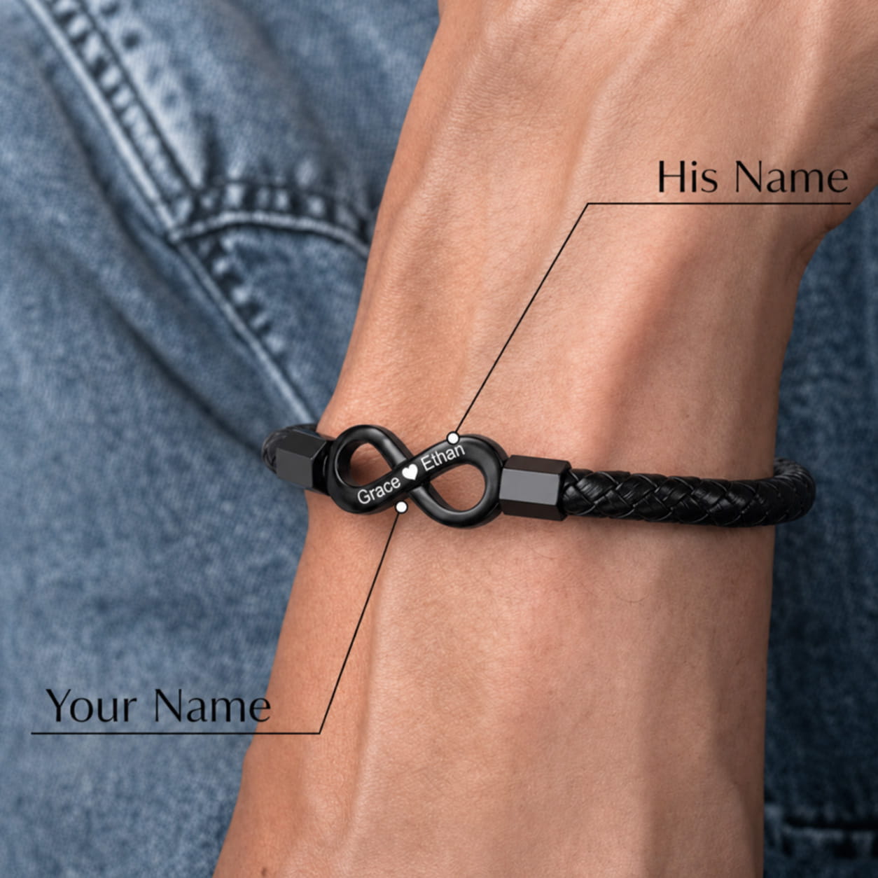 "To My Husband" - Infinity Personalized Bracelet
