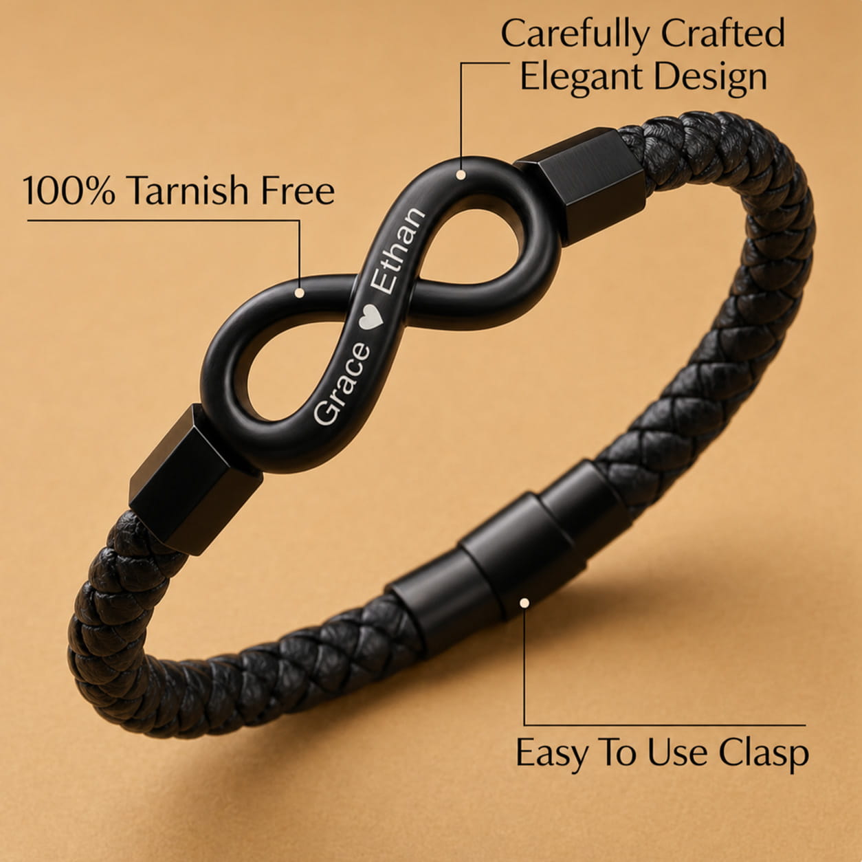 "To My Husband" - Infinity Personalized Bracelet