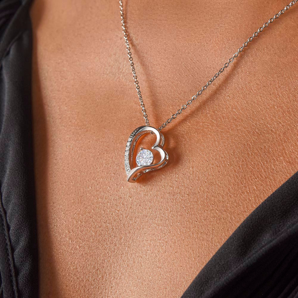 “To My Love” - 14k Whitegold Heart Necklace