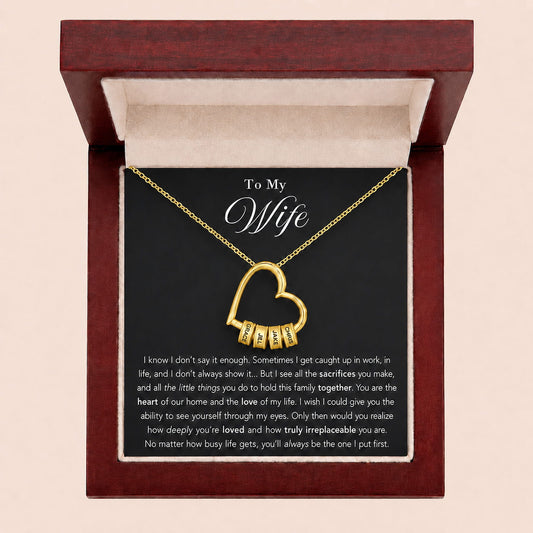"The Heart of Our Family" - Customized Heart Necklace