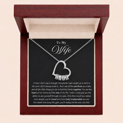 "The Heart of Our Family" - Customized Heart Necklace
