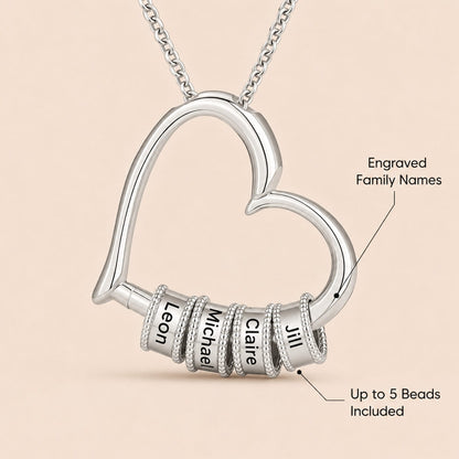 "The Heart of Our Family" - Customized Heart Necklace