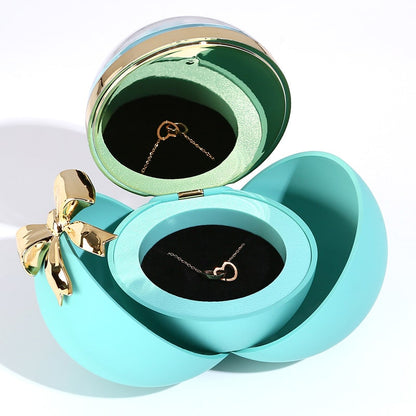 Globe Rose Box - With Hidden Engraved Necklace