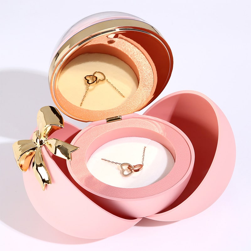 Globe Rose Box - With Hidden Engraved Necklace