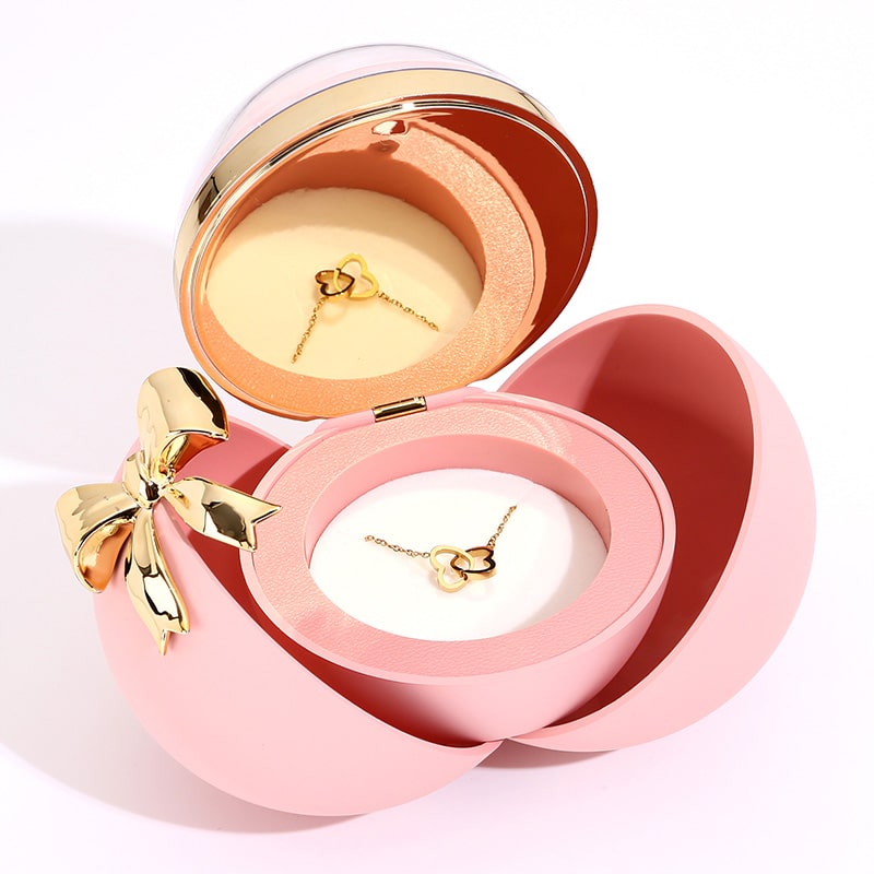 Globe Rose Box - With Hidden Engraved Necklace