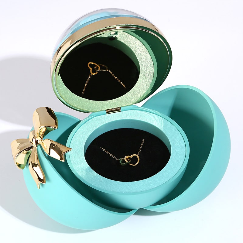 Globe Rose Box - With Hidden Engraved Necklace