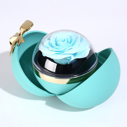 Globe Rose Box - With Hidden Engraved Necklace