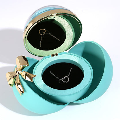 Globe Rose Box - With Hidden Engraved Necklace