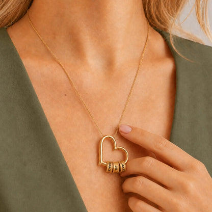 "The Heart of Our Family" - Customized Heart Necklace