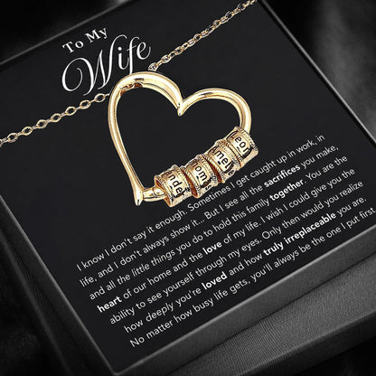 "The Heart of Our Family" - Customized Heart Necklace