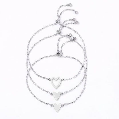 Matching Hearts Bracelet Set