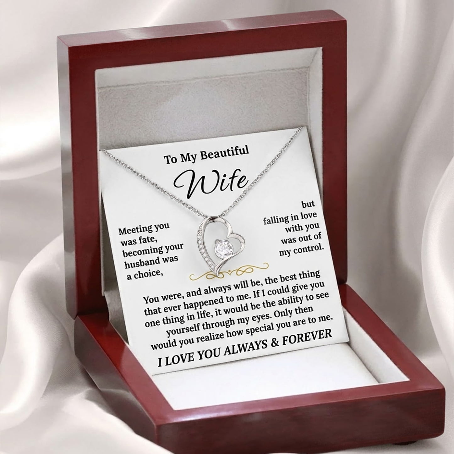 To My Wife - Forever Love Necklace Gift Set