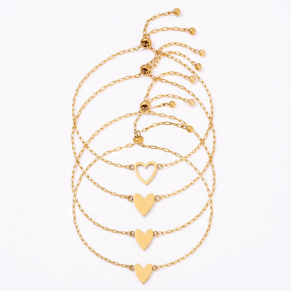 Matching Hearts Bracelet Set