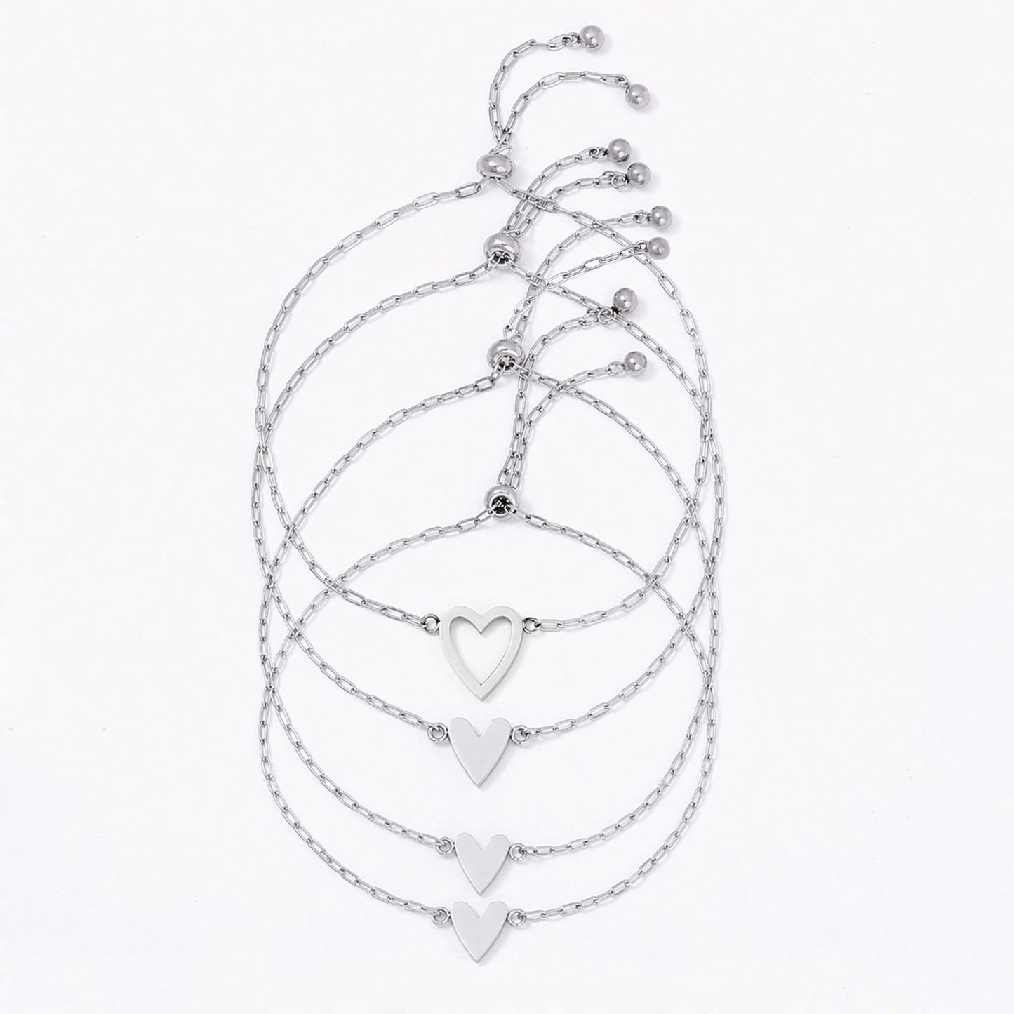Matching Hearts Bracelet Set