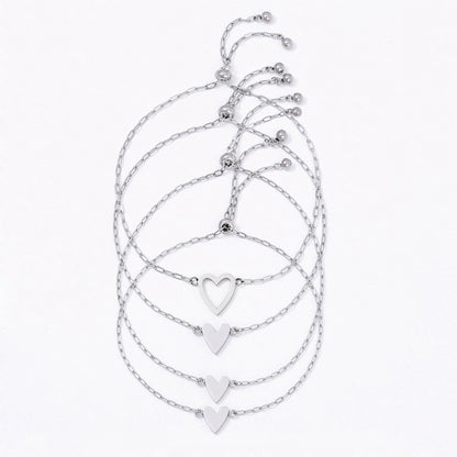 Matching Hearts Bracelet Set