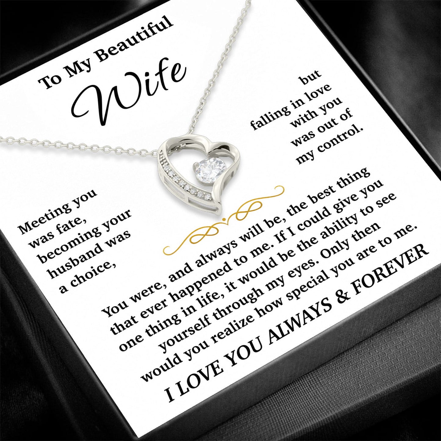 To My Wife - Forever Love Necklace Gift Set