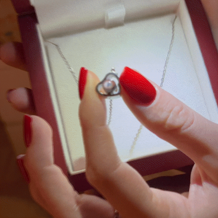 Personalized Heart Projection Necklace