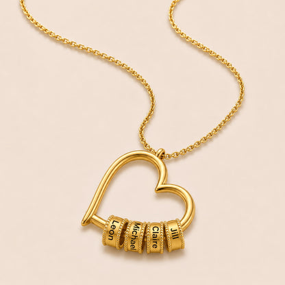 "The Heart of Our Family" - Customized Heart Necklace