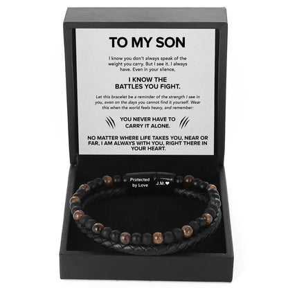 To My Son - Tiger Eye Bracelet