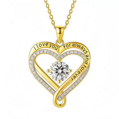 To my Wife - Forever & Always Heart Necklace