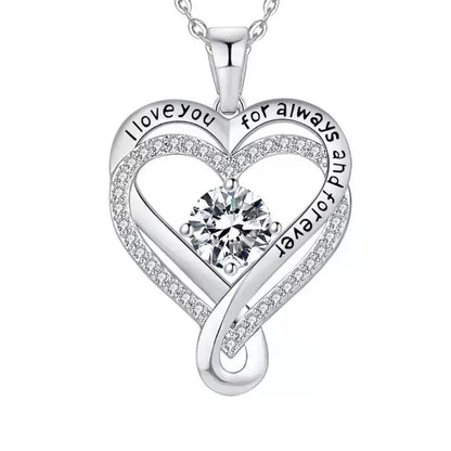 To my Wife - Forever & Always Heart Necklace