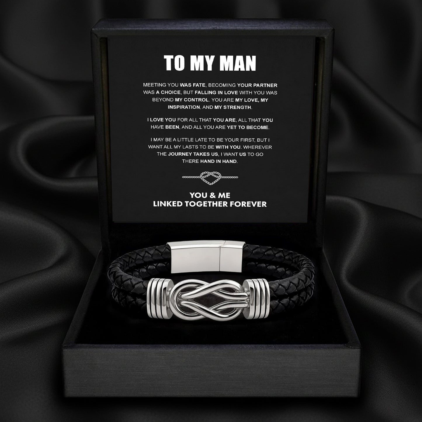 "To My Man" Forever Tied Bracelet Set