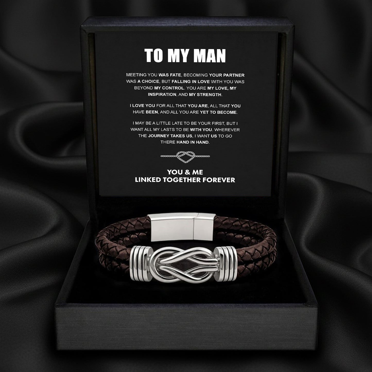 "To My Man" Forever Tied Bracelet Set