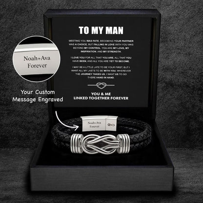 "To My Man" Forever Tied Bracelet Set