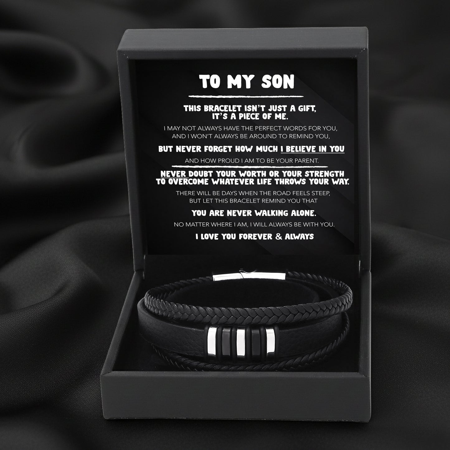 To My Son - Never Alone Bracelet Set