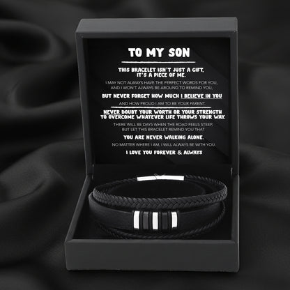 To My Son - Never Alone Bracelet Set