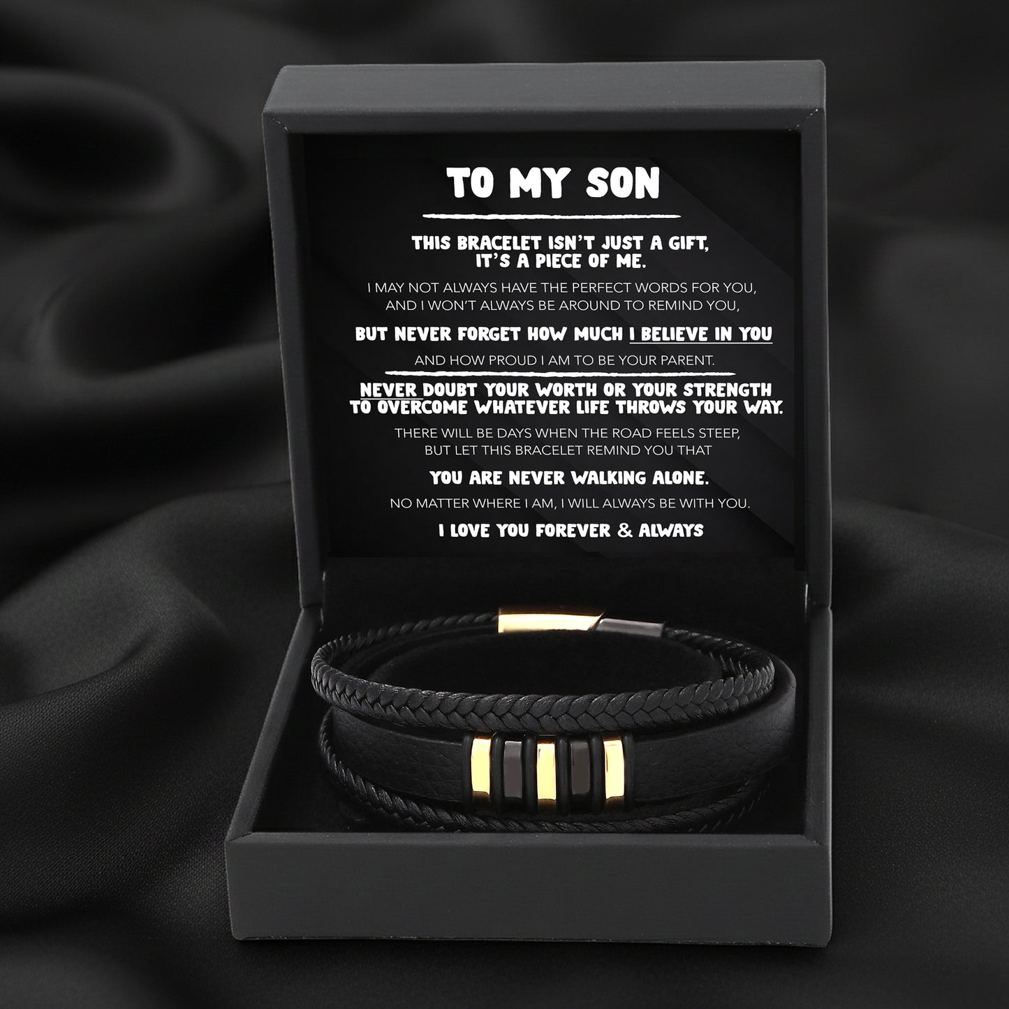 To My Son - Never Alone Bracelet Set