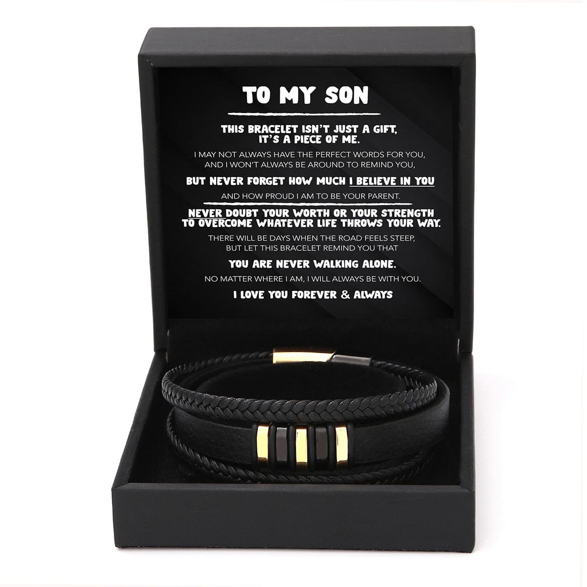 To My Son - Never Alone Bracelet Set