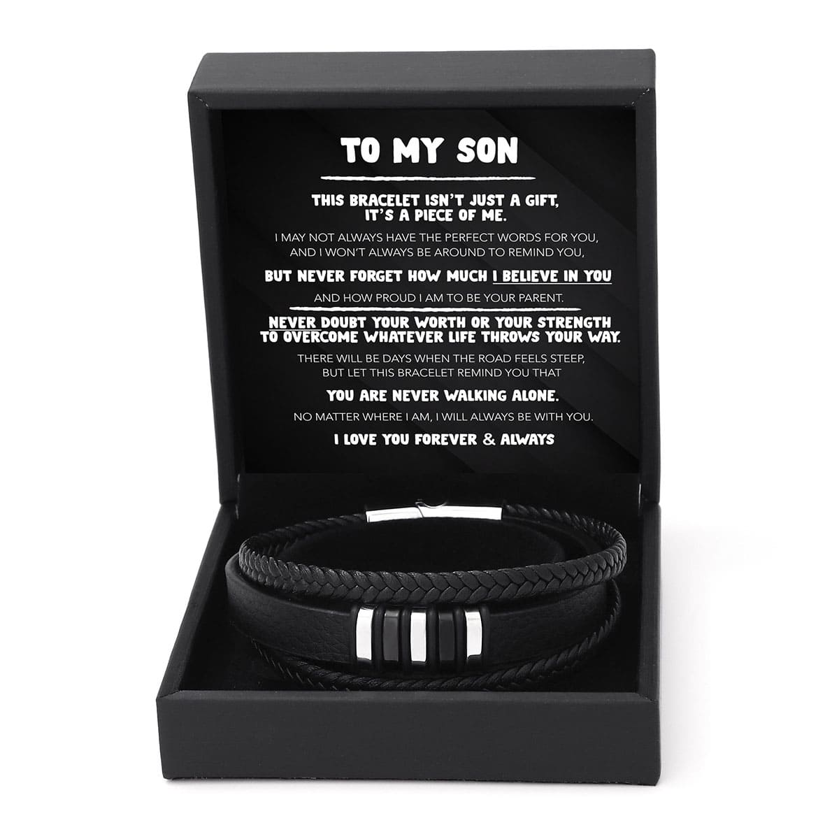 To My Son - Never Alone Bracelet Set
