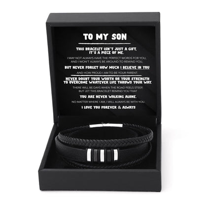 To My Son - Never Alone Bracelet Set