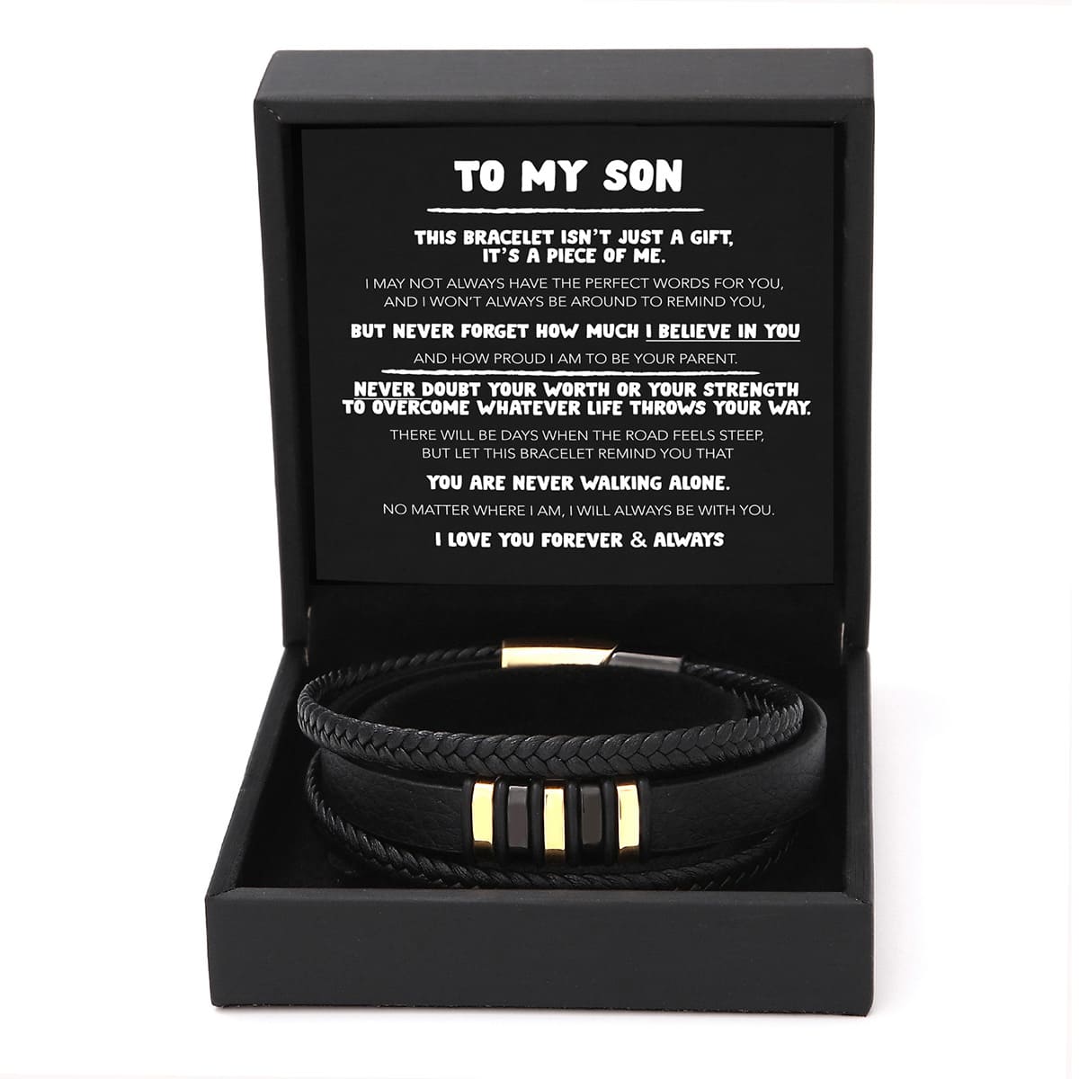 To My Son - Never Alone Bracelet Set