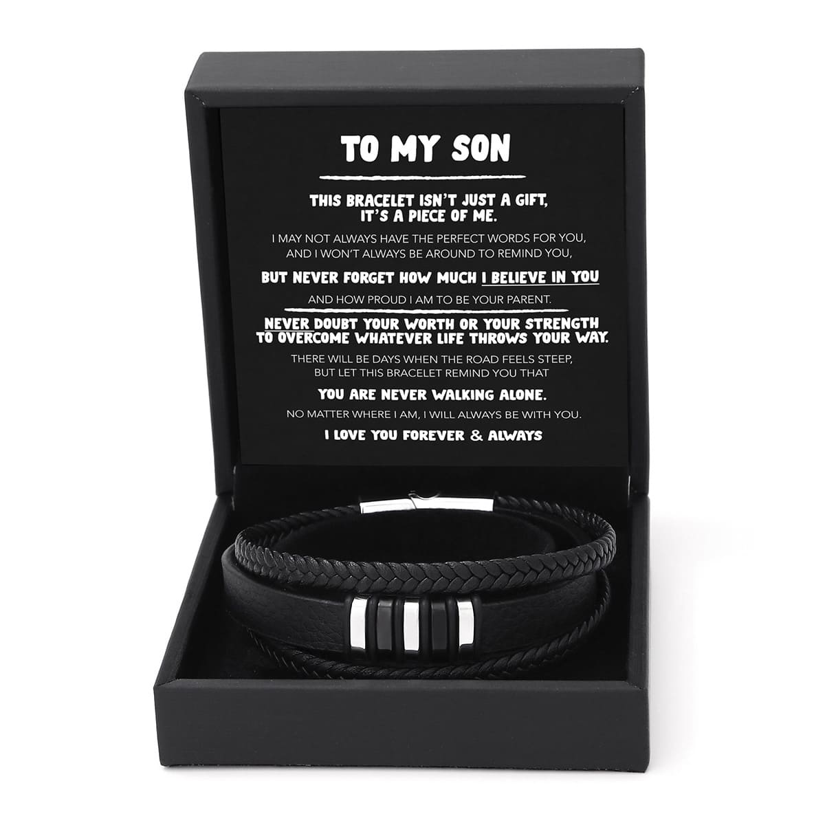To My Son - Never Alone Bracelet Set