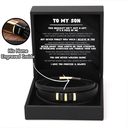 To My Son - Never Alone Bracelet Set