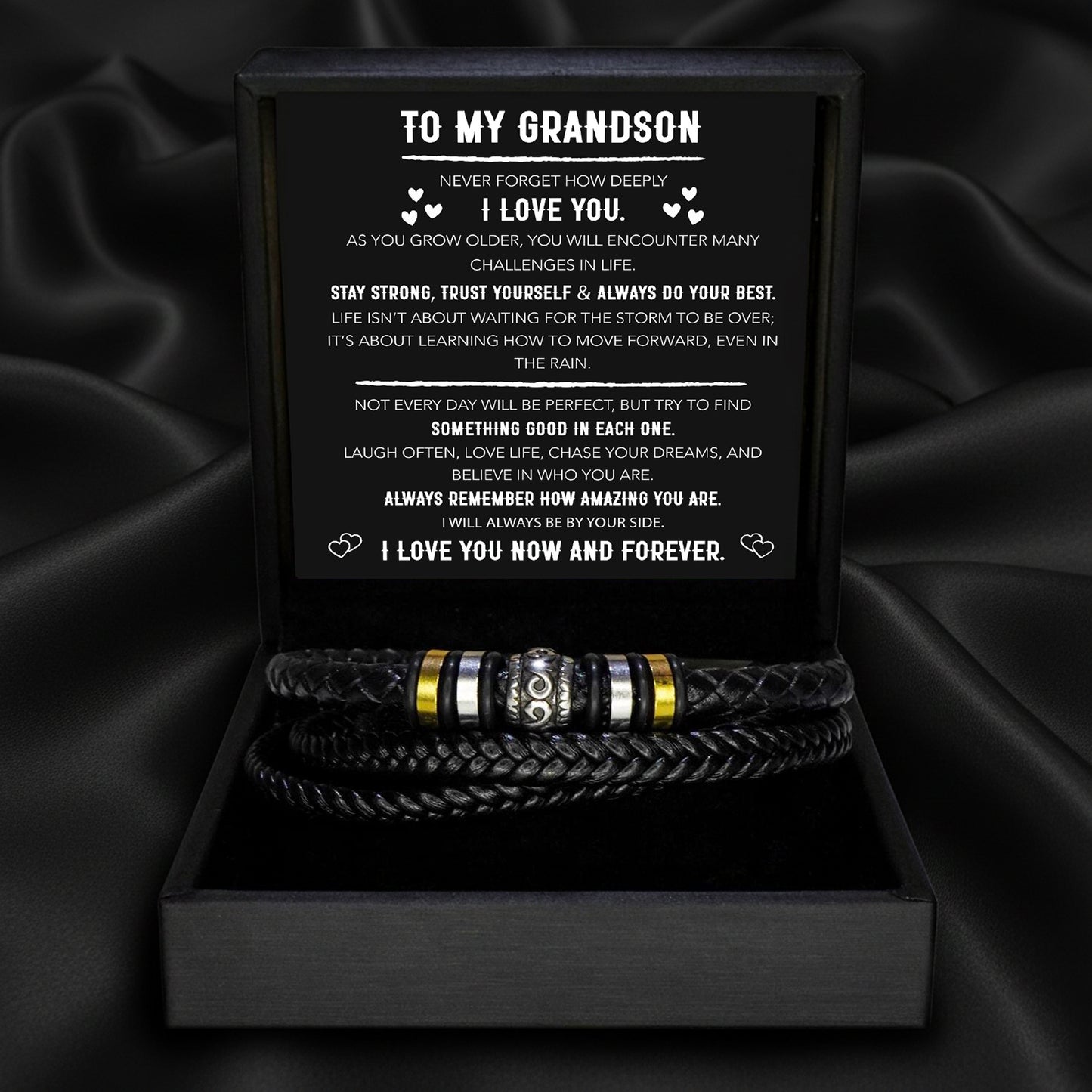 To My Grandson Bracelet Set