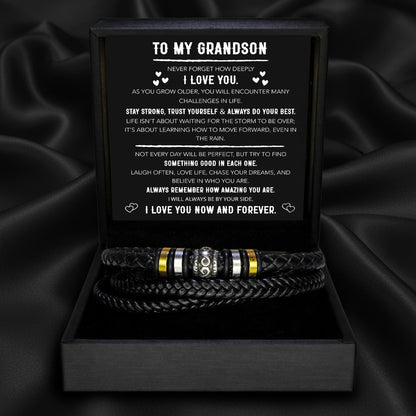 To My Grandson Bracelet Set