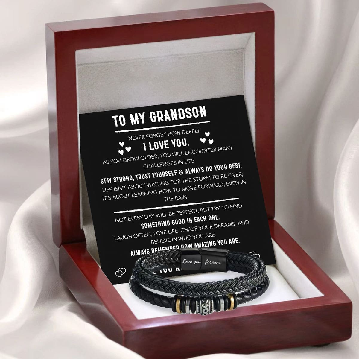 To My Grandson Bracelet Set