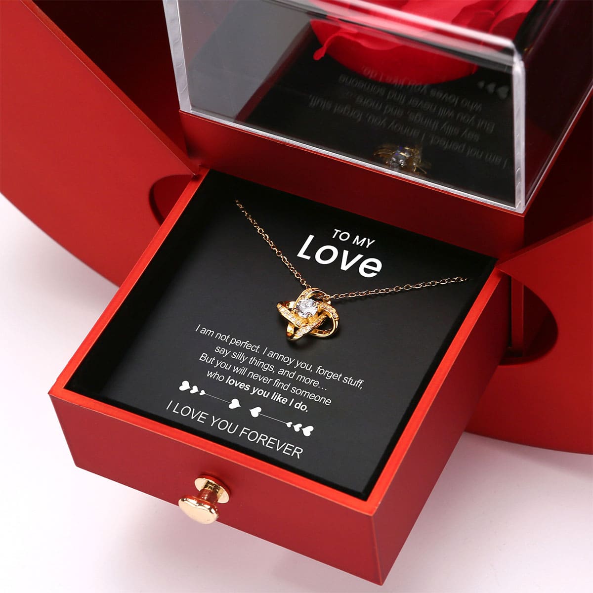 To My Love - Heart Box Necklace Set