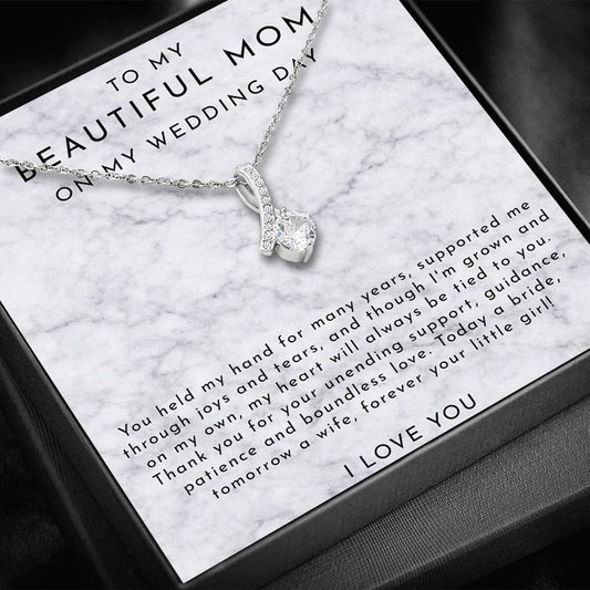 To My Mom on My Wedding Day - 14k Necklace Gift Set
