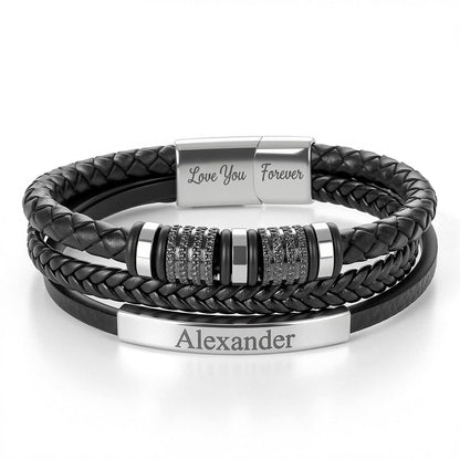 To My Son - Love You Custom Bracelet Set