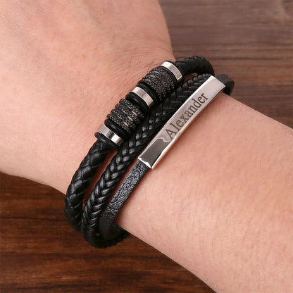 To My Son - Love You Custom Bracelet Set