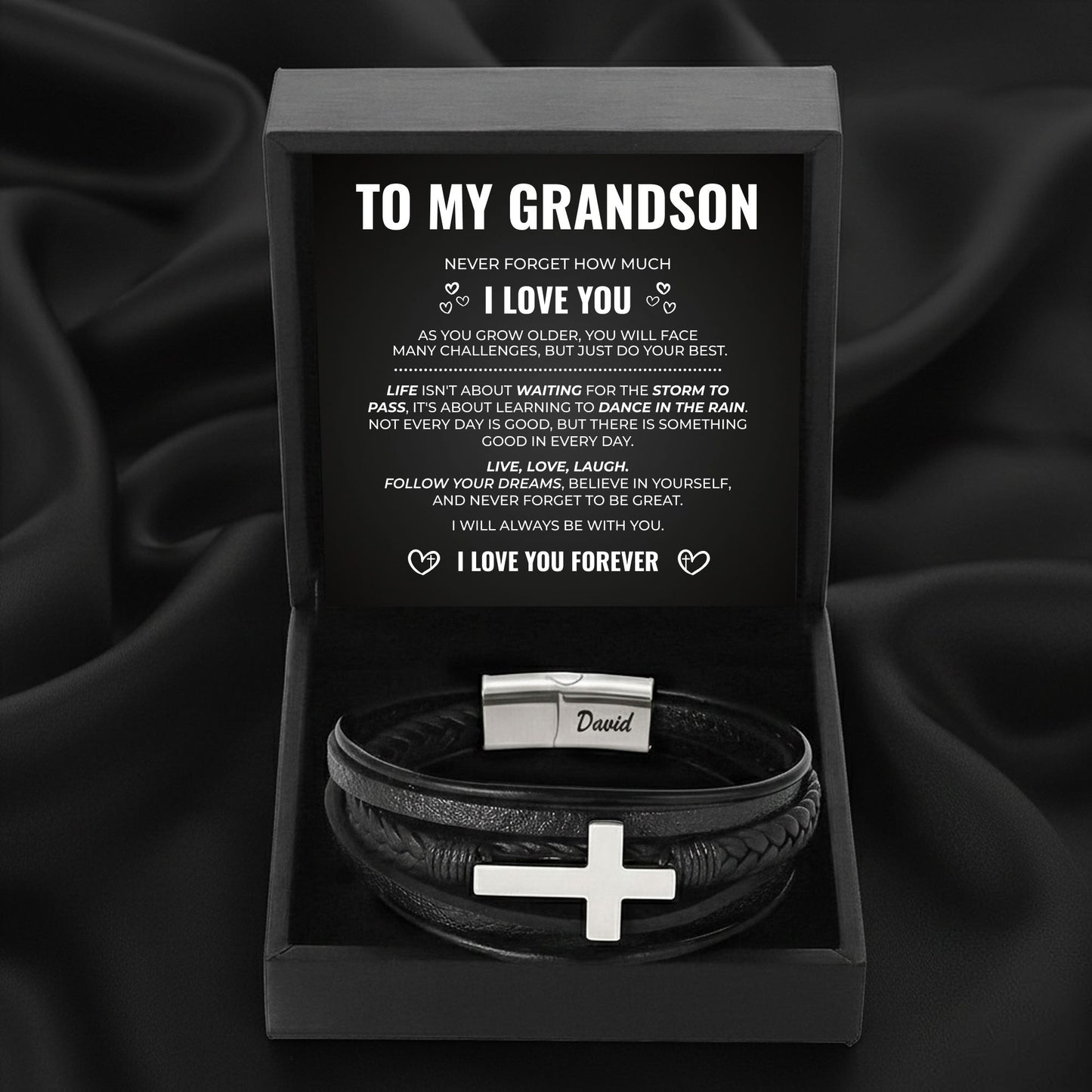 To My Grandson -  Forever Guardian Bracelet Set
