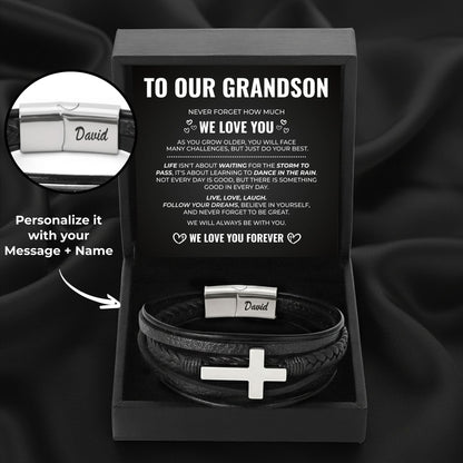 To My Grandson -  Forever Guardian Bracelet Set