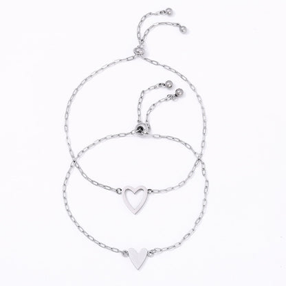 Matching Hearts Bracelet Set